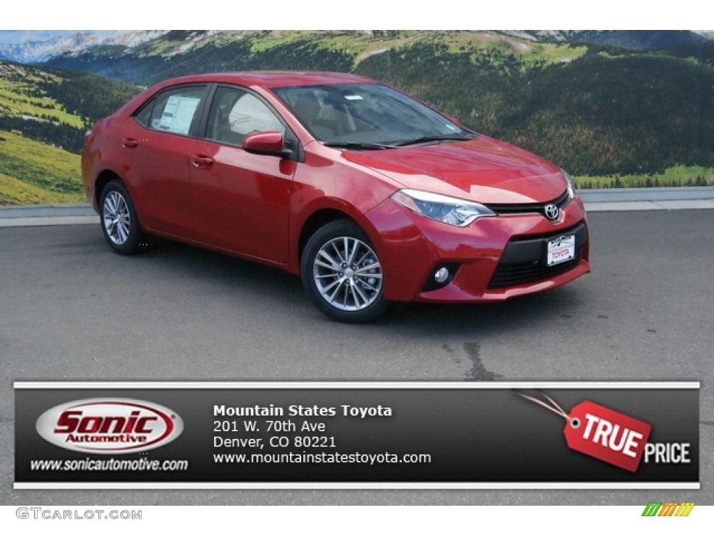 2014 Corolla LE - Barcelona Red Metallic / Ivory photo #1