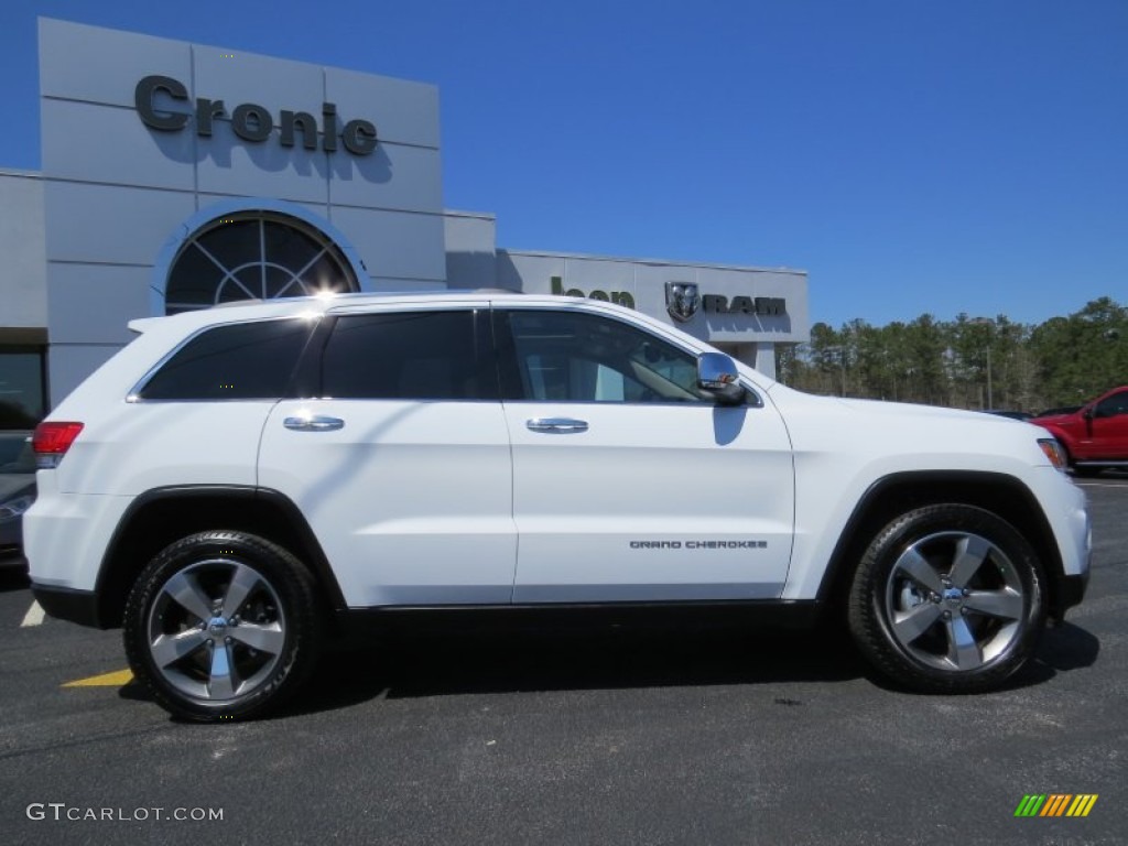 2014 Grand Cherokee Limited - Bright White / New Zealand Black/Light Frost photo #8