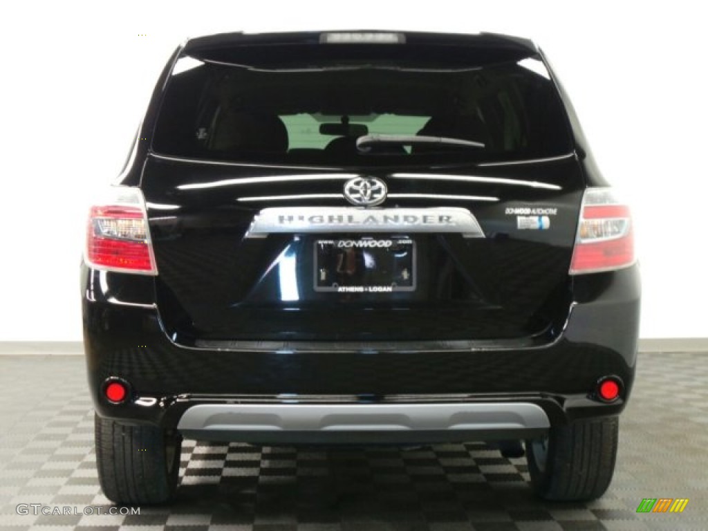 2010 Highlander Hybrid 4WD - Black / Ash photo #4