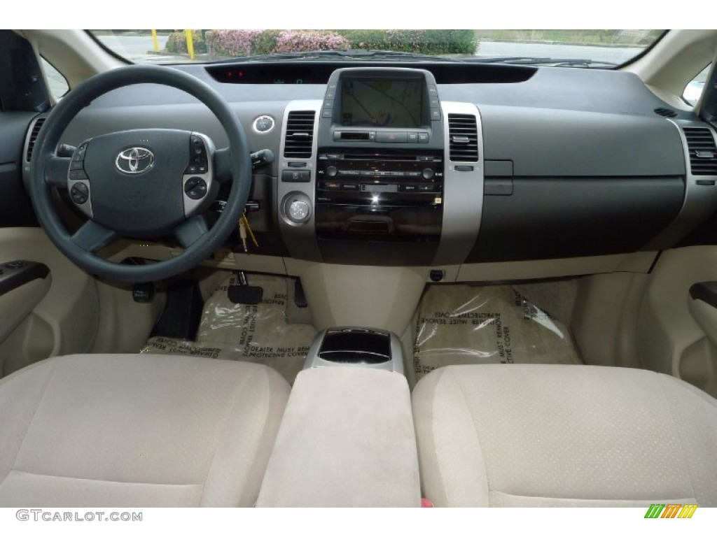 2005 Prius Hybrid - Super White / Ivory/Brown photo #2