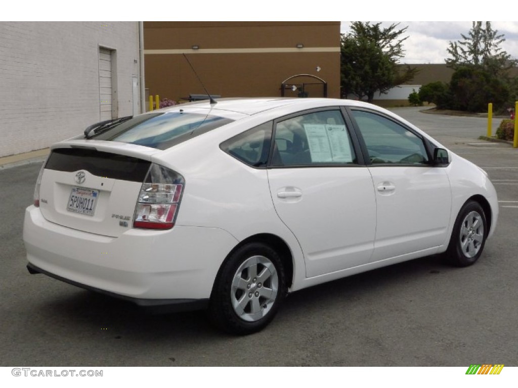 2005 Prius Hybrid - Super White / Ivory/Brown photo #6