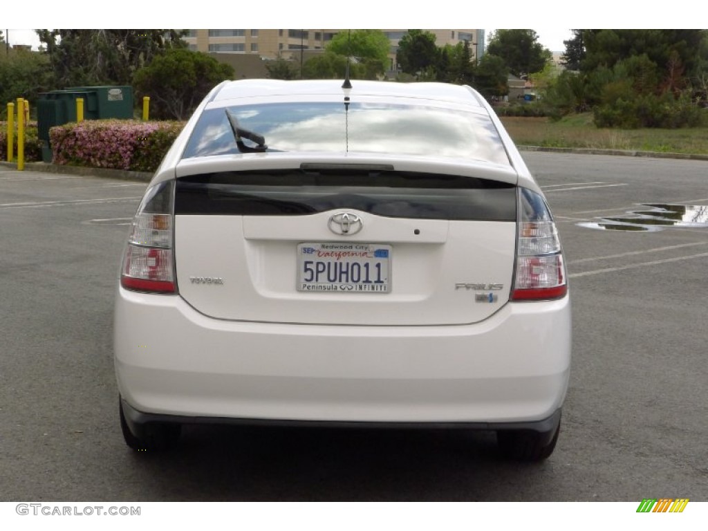 2005 Prius Hybrid - Super White / Ivory/Brown photo #7