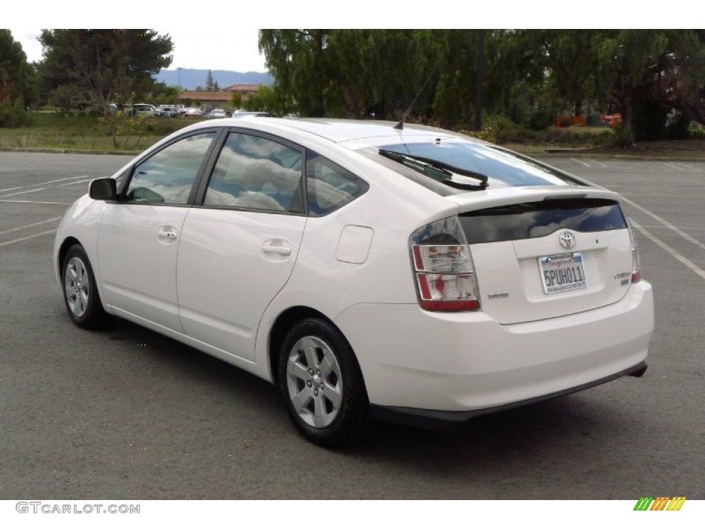 2005 Prius Hybrid - Super White / Ivory/Brown photo #8