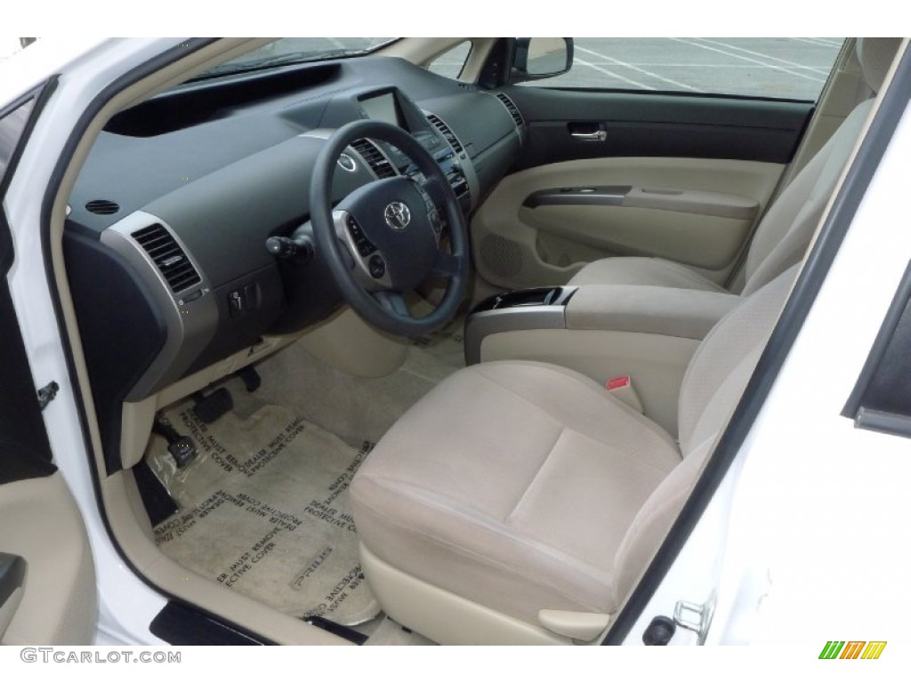 2005 Prius Hybrid - Super White / Ivory/Brown photo #10