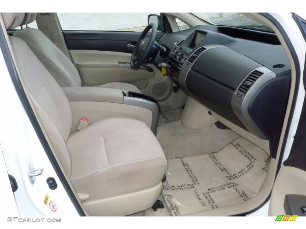 2005 Prius Hybrid - Super White / Ivory/Brown photo #11
