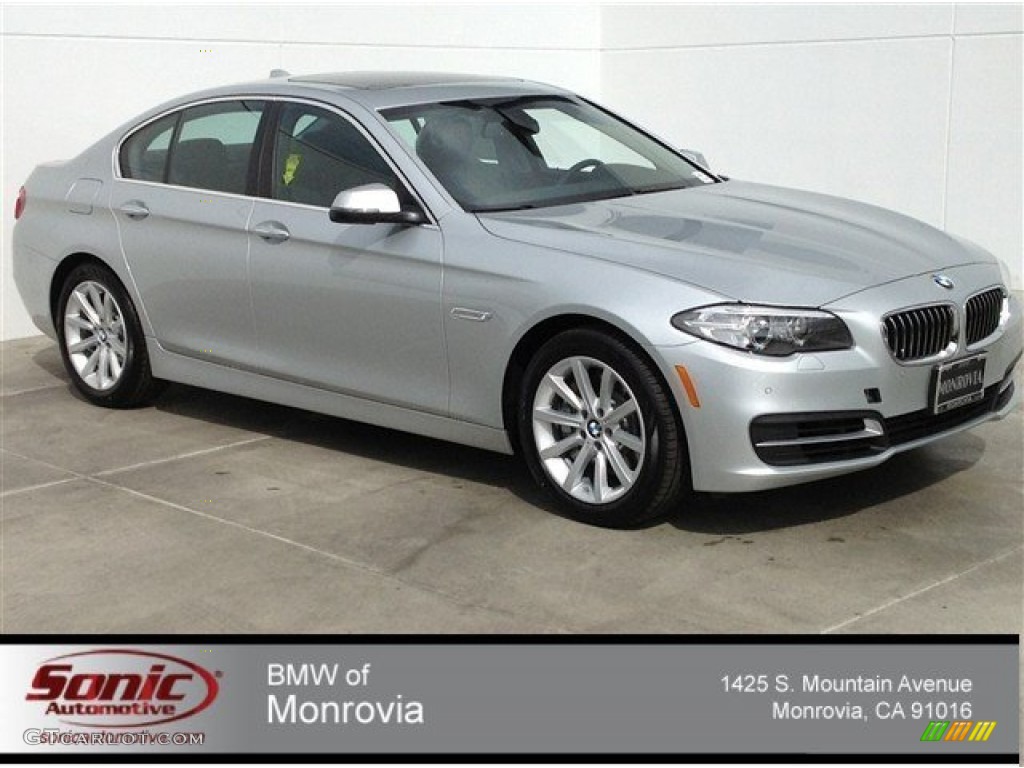 2014 5 Series 535i Sedan - Glacier Silver Metallic / Black photo #1