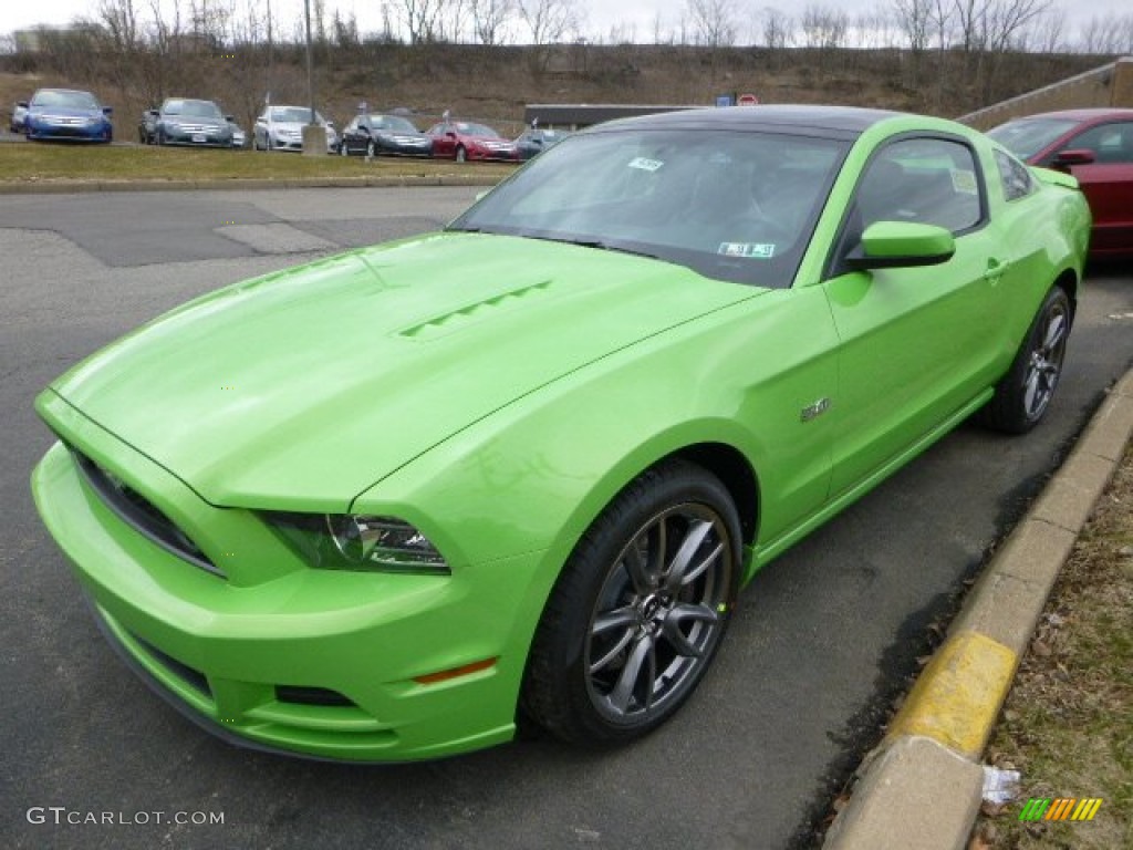 2014 Mustang GT Premium Coupe - Gotta Have it Green / Charcoal Black photo #5