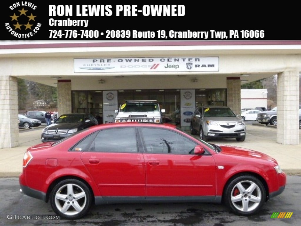2003 A4 1.8T quattro Sedan - Amulet Red / Beige photo #1