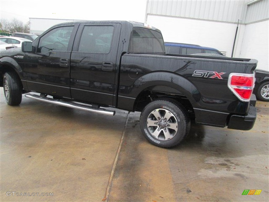 2014 F150 STX SuperCrew - Tuxedo Black / Steel Grey photo #3