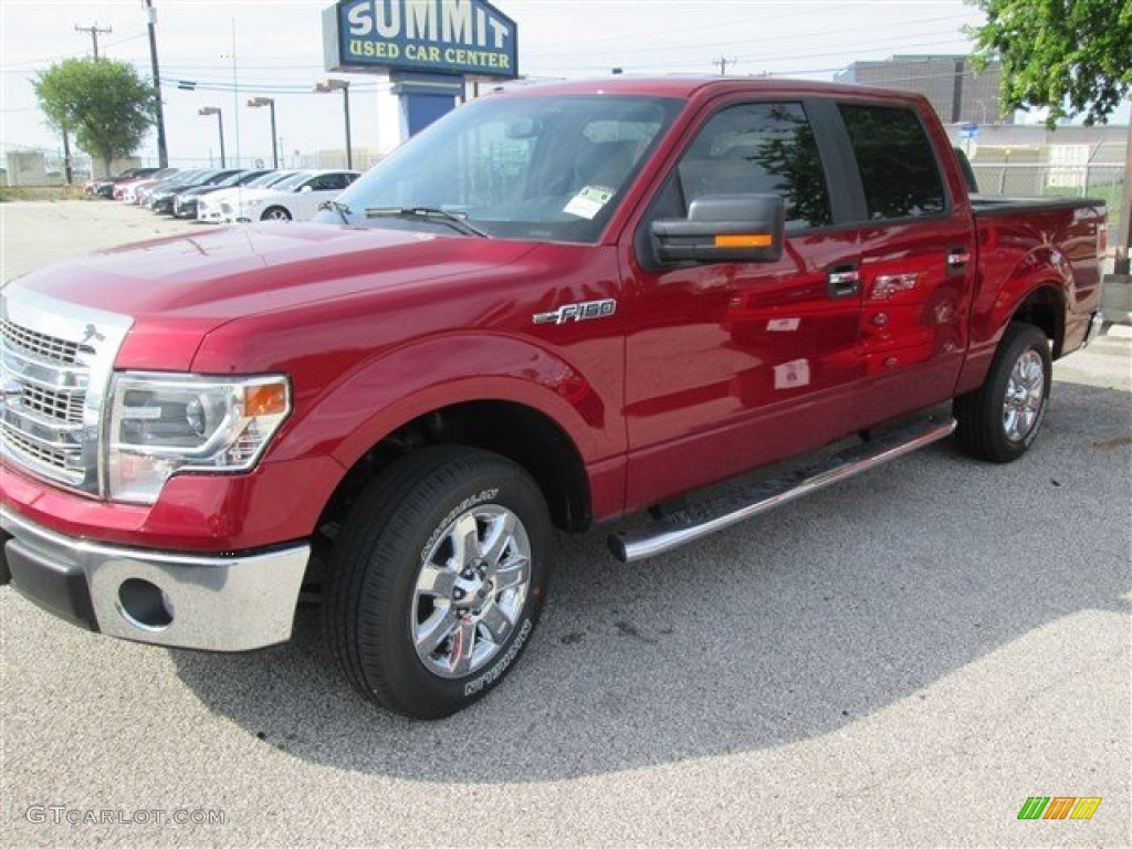 2014 F150 XLT SuperCrew - Ruby Red / Steel Grey photo #1