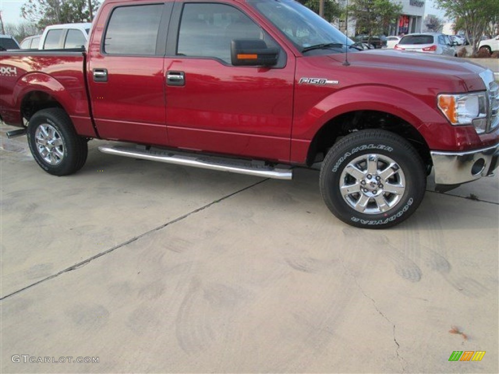 2014 F150 XLT SuperCrew 4x4 - Ruby Red / Steel Grey photo #5