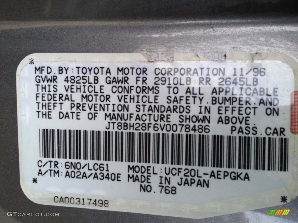 1997 LS Color Code 6N0 for Moonstone Pearl Photo #91956452