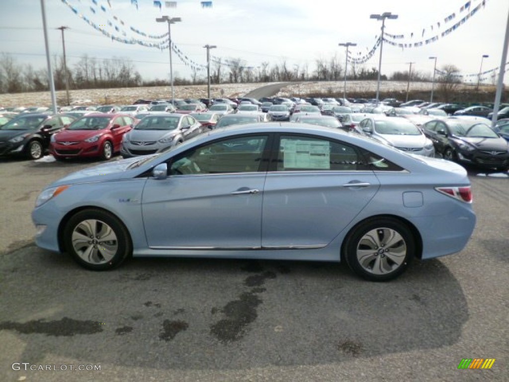 Blue Sky Metallic 2014 Hyundai Sonata Hybrid Limited Exterior Photo #91956470
