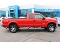 Red Clearcoat 2007 Ford F250 Super Duty Lariat SuperCab 4x4