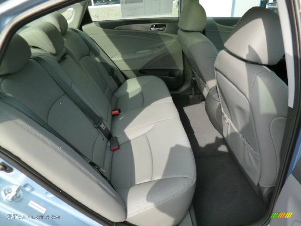 Gray Interior 2014 Hyundai Sonata Hybrid Limited Photo #91956629