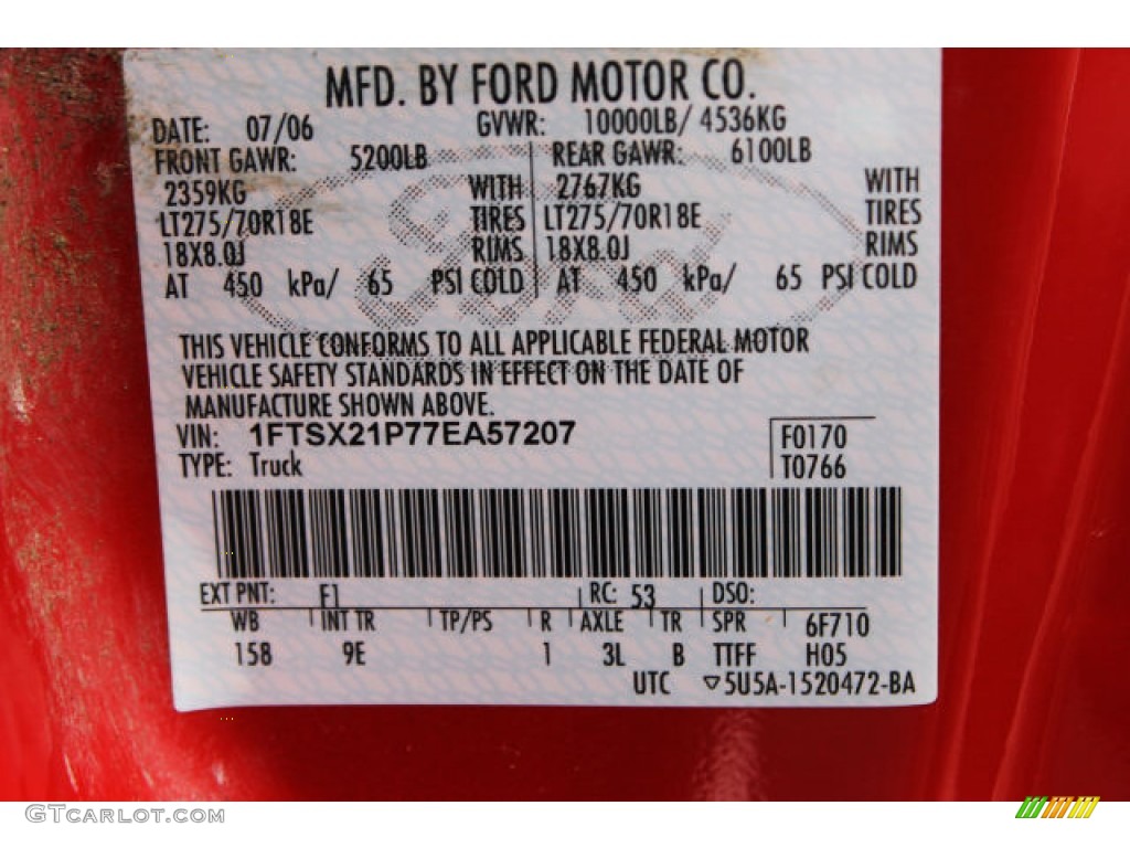 2007 F250 Super Duty Lariat SuperCab 4x4 - Red Clearcoat / Medium Flint photo #17