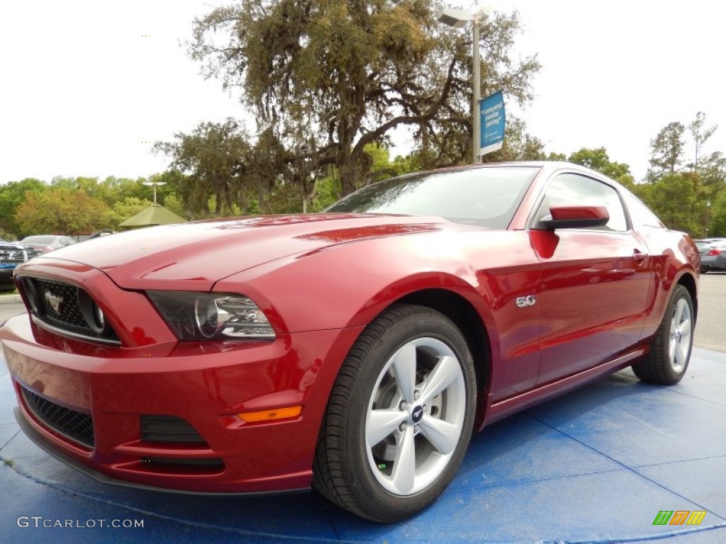 2014 Mustang GT Coupe - Ruby Red / Medium Stone photo #1