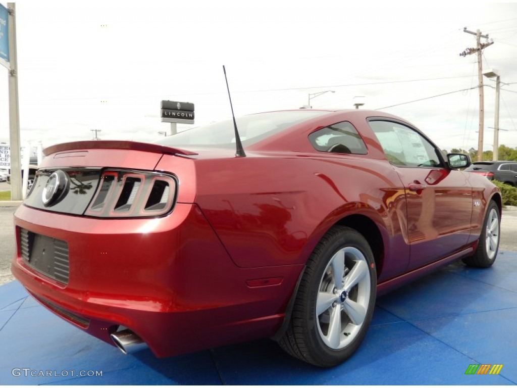 2014 Mustang GT Coupe - Ruby Red / Medium Stone photo #3