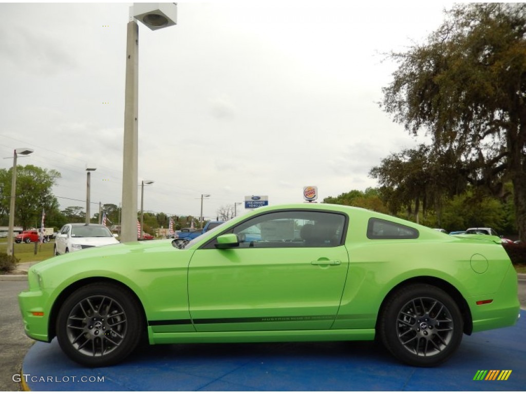 2014 Mustang V6 Premium Coupe - Gotta Have it Green / Charcoal Black photo #2