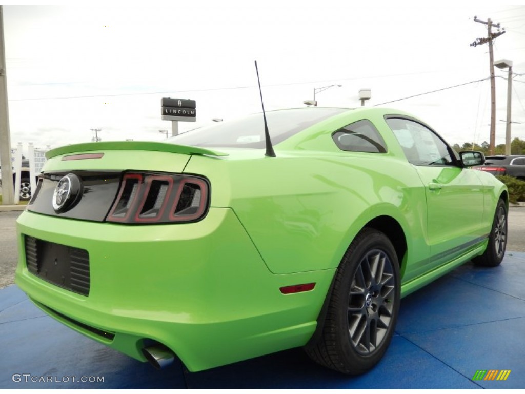 Gotta Have it Green 2014 Ford Mustang V6 Premium Coupe Exterior Photo #91958339