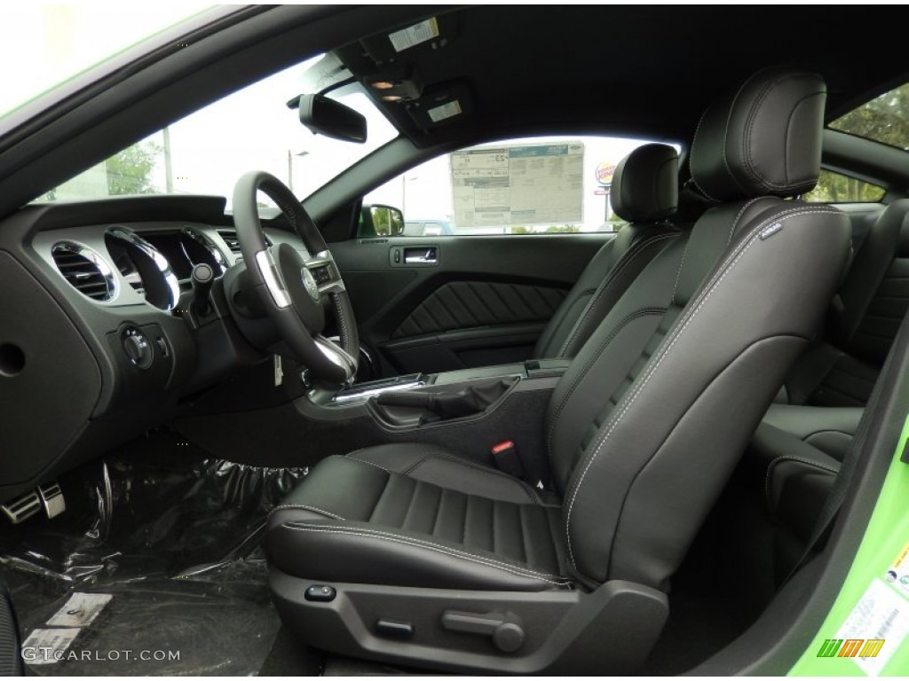 Charcoal Black Interior 2014 Ford Mustang V6 Premium Coupe Photo #91958399