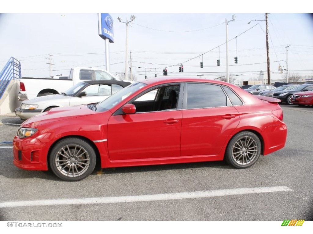 2011 Impreza WRX Sedan - Lightning Red Pearl / Carbon Black photo #10