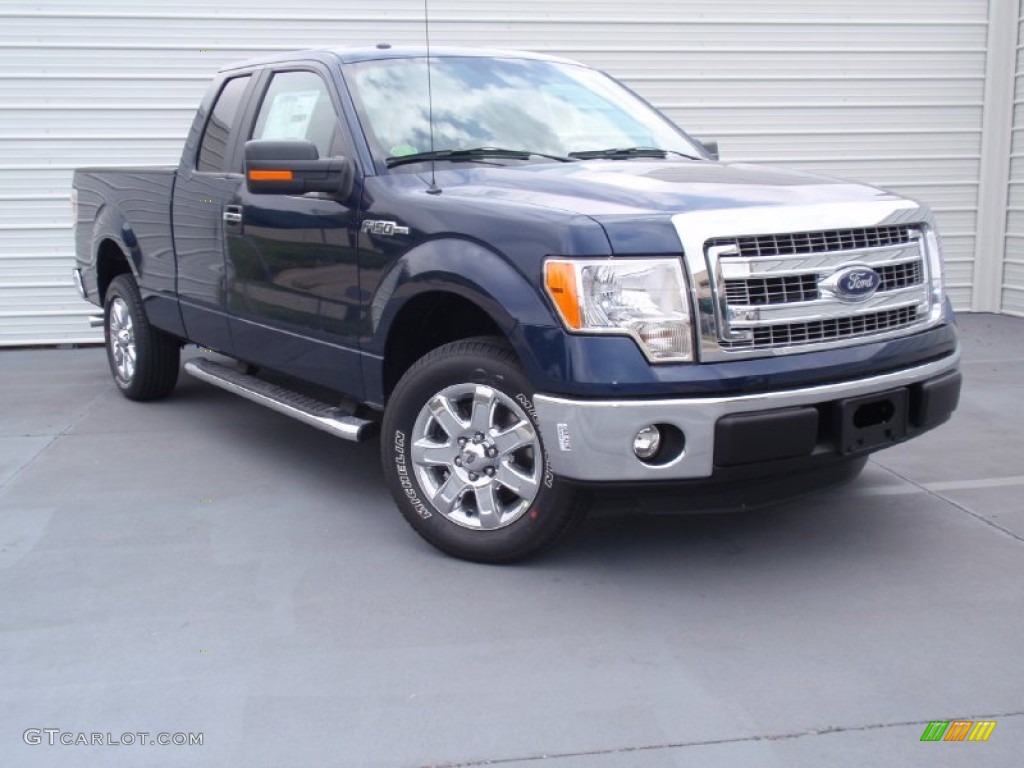 2014 F150 XLT SuperCab - Blue Jeans / Steel Grey photo #2