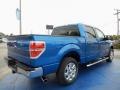 2014 Blue Flame Ford F150 XLT SuperCrew  photo #3