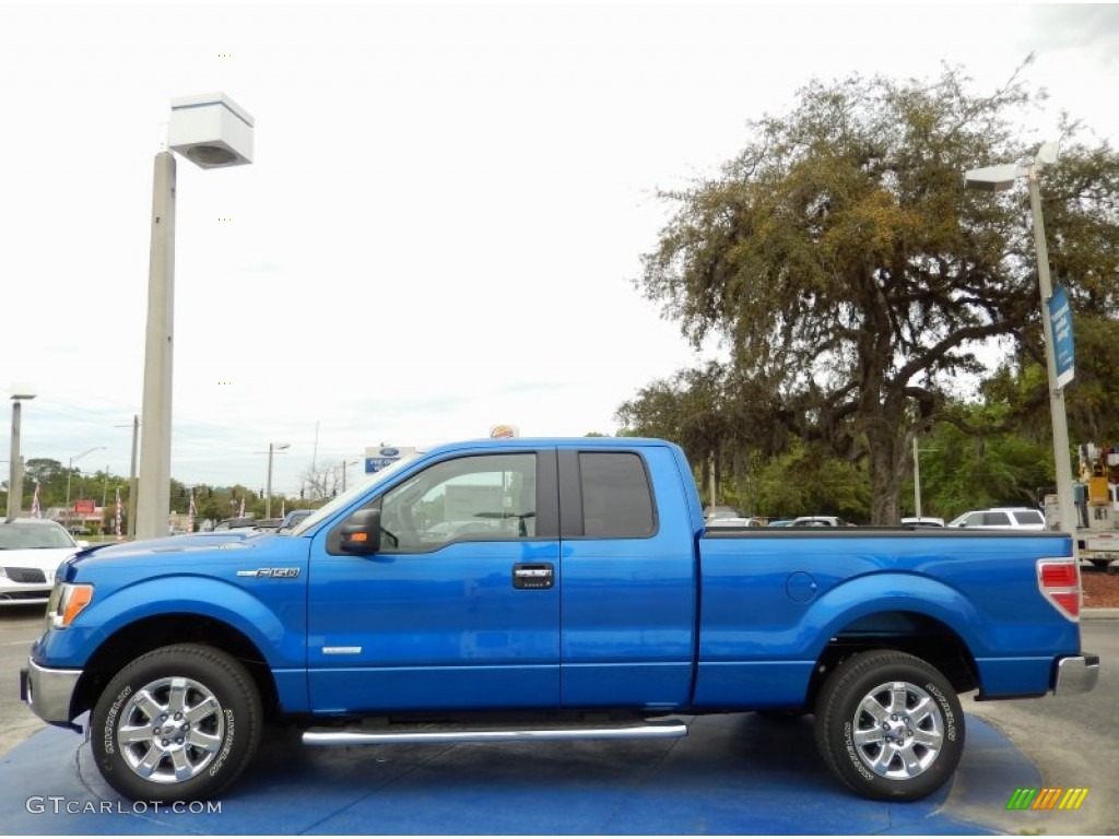 Blue Flame 2014 Ford F150 XLT SuperCab Exterior Photo #91962575