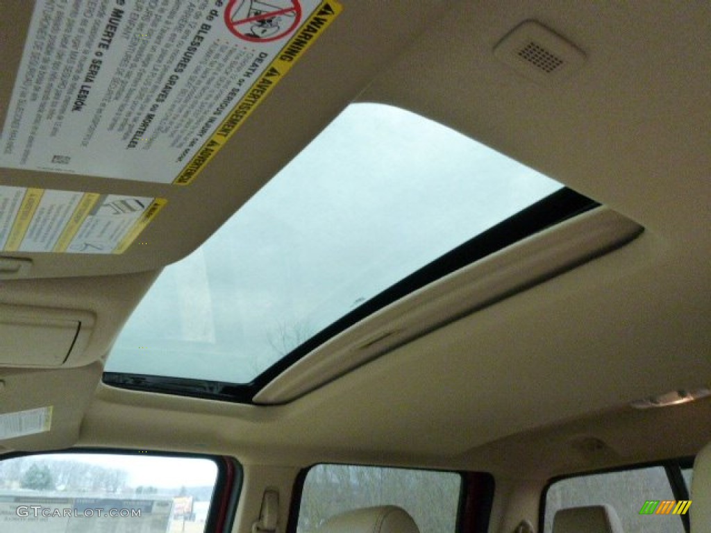 2014 F350 Super Duty Lariat Crew Cab 4x4 - Ruby Red Metallic / Adobe photo #13