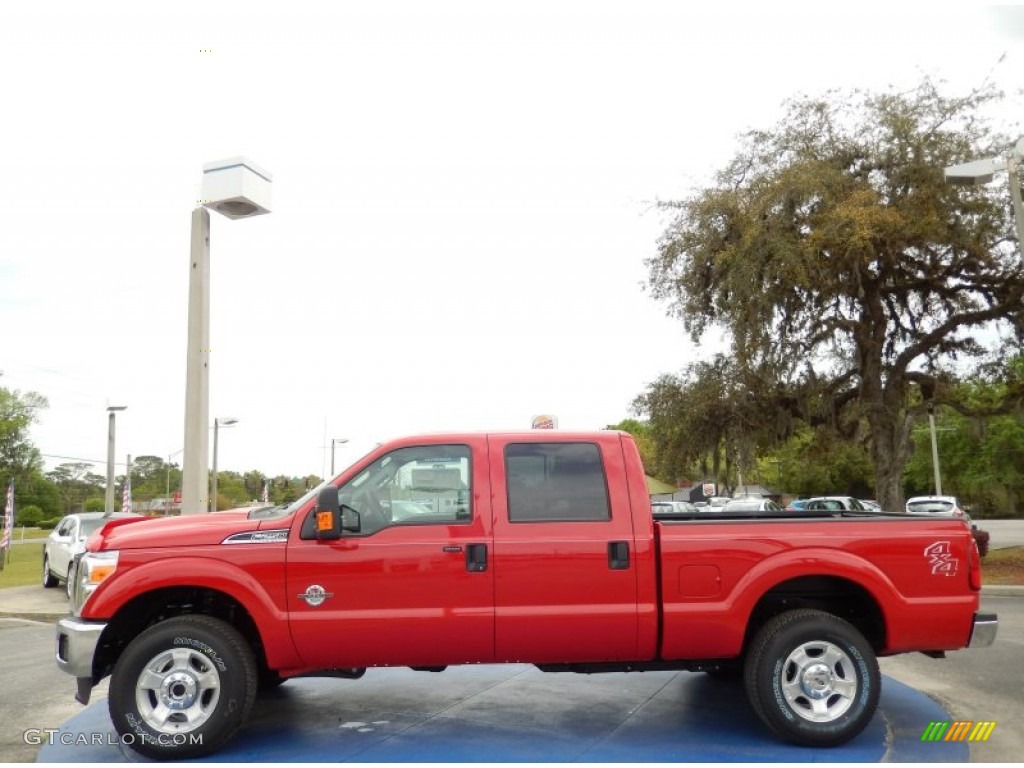 Vermillion Red 2014 Ford F250 Super Duty XLT Crew Cab 4x4 Exterior Photo #91963397