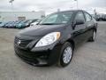 2014 Super Black Nissan Versa 1.6 S Sedan  photo #3