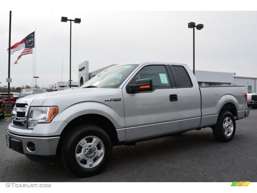 2014 F150 XLT SuperCab - Ingot Silver / Steel Grey photo #3