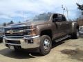 Brownstone Metallic 2015 Chevrolet Silverado 3500HD LTZ Crew Cab Dual Rear Wheel 4x4