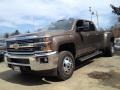 2015 Brownstone Metallic Chevrolet Silverado 3500HD LTZ Crew Cab Dual Rear Wheel 4x4  photo #1