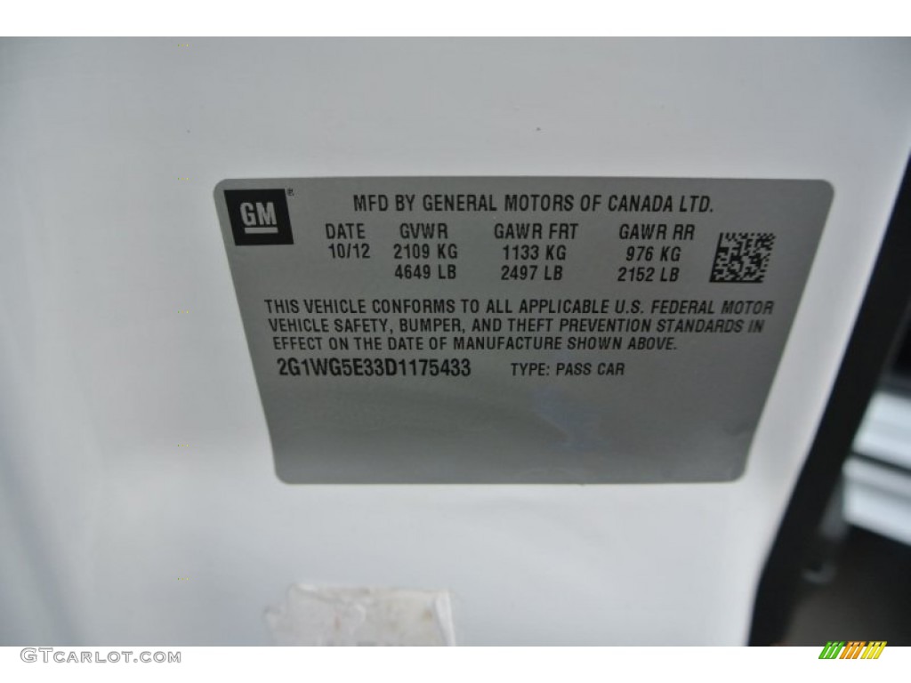 2013 Impala LT - Summit White / Ebony photo #7