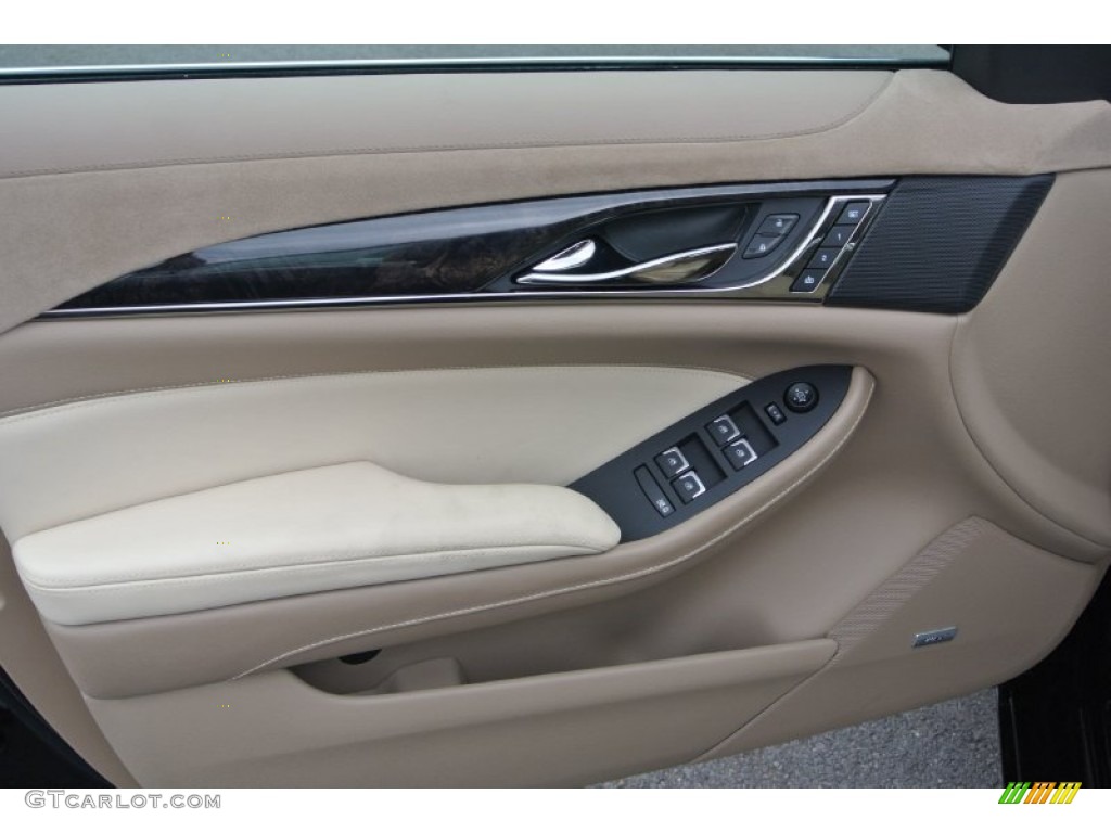 2014 Cadillac CTS Premium Sedan AWD Light Cashmere/Medium Cashmere Door Panel Photo #91976393