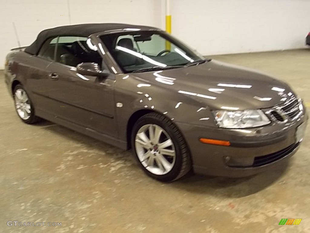 2007 9-3 2.0T Convertible - Smoke Beige Metallic / Black/Gray photo #3
