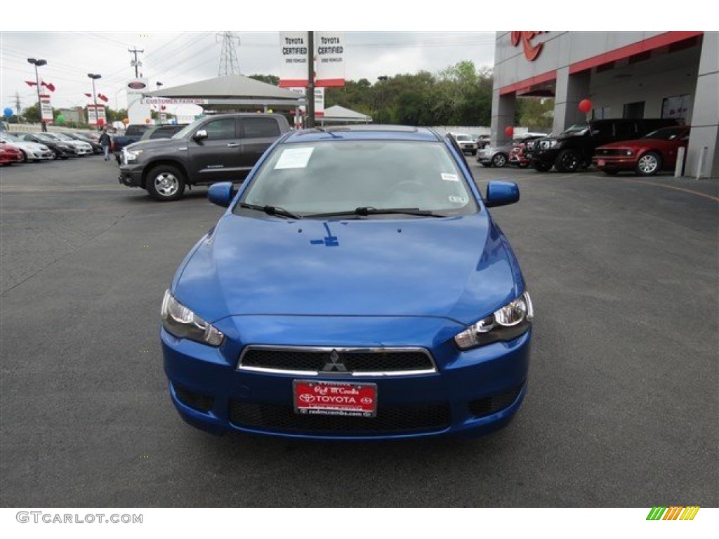 2010 Lancer ES - Octane Blue Metallic / Black photo #2