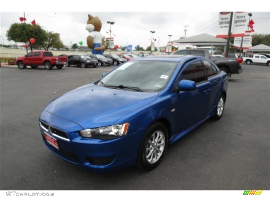 2010 Lancer ES - Octane Blue Metallic / Black photo #3