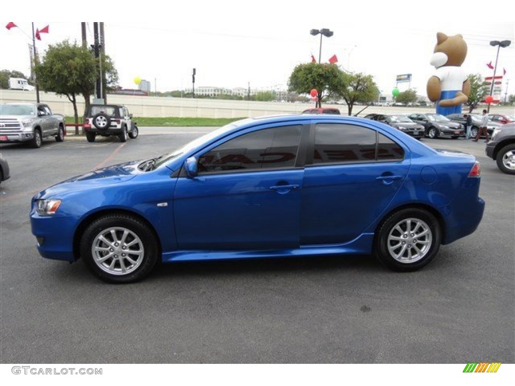 2010 Lancer ES - Octane Blue Metallic / Black photo #4