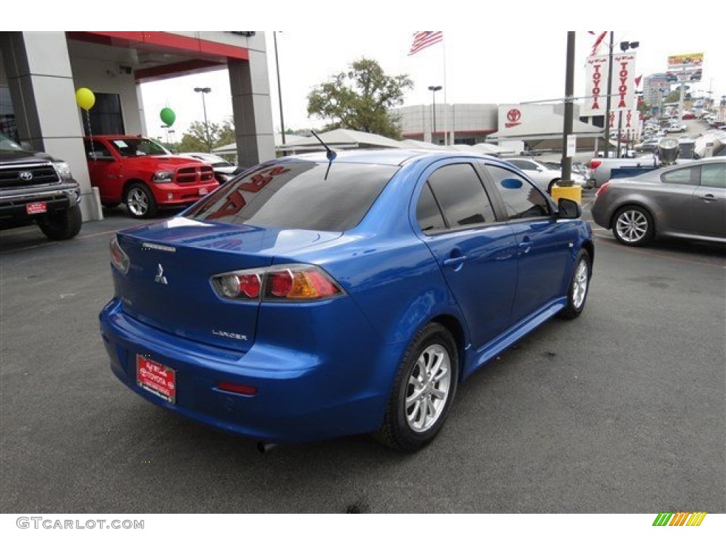 2010 Lancer ES - Octane Blue Metallic / Black photo #7