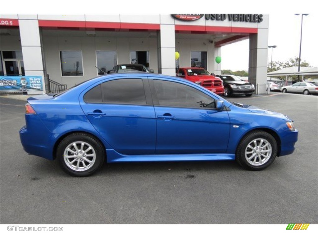 2010 Lancer ES - Octane Blue Metallic / Black photo #8