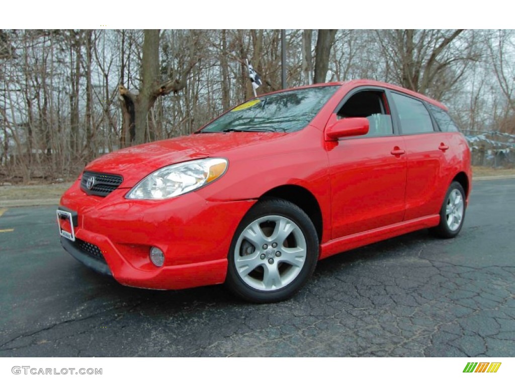 Radiant Red Toyota Matrix