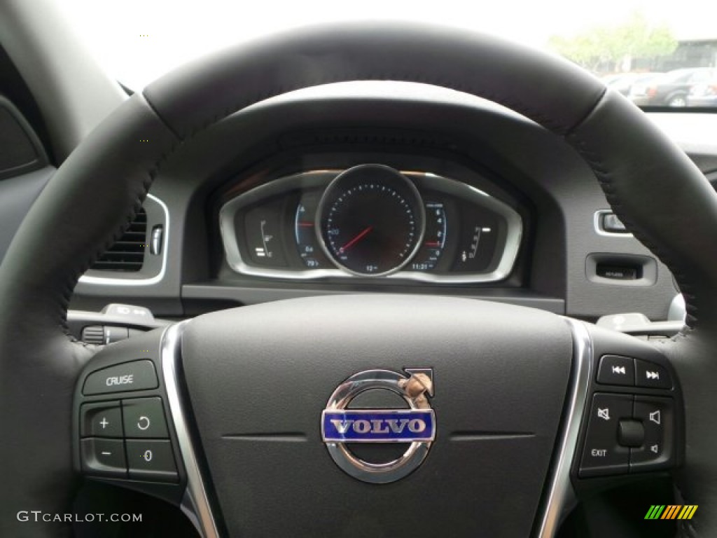 2015 Volvo S60 T5 Drive-E Off-Black Steering Wheel Photo #91987875