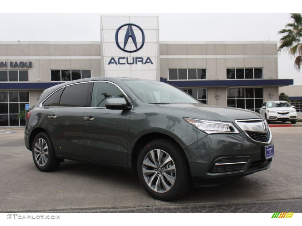 2014 MDX SH-AWD Technology - Forest Mist Metallic / Graystone photo #1