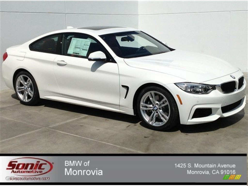 2014 4 Series 428i Coupe - Alpine White / Coral Red photo #1