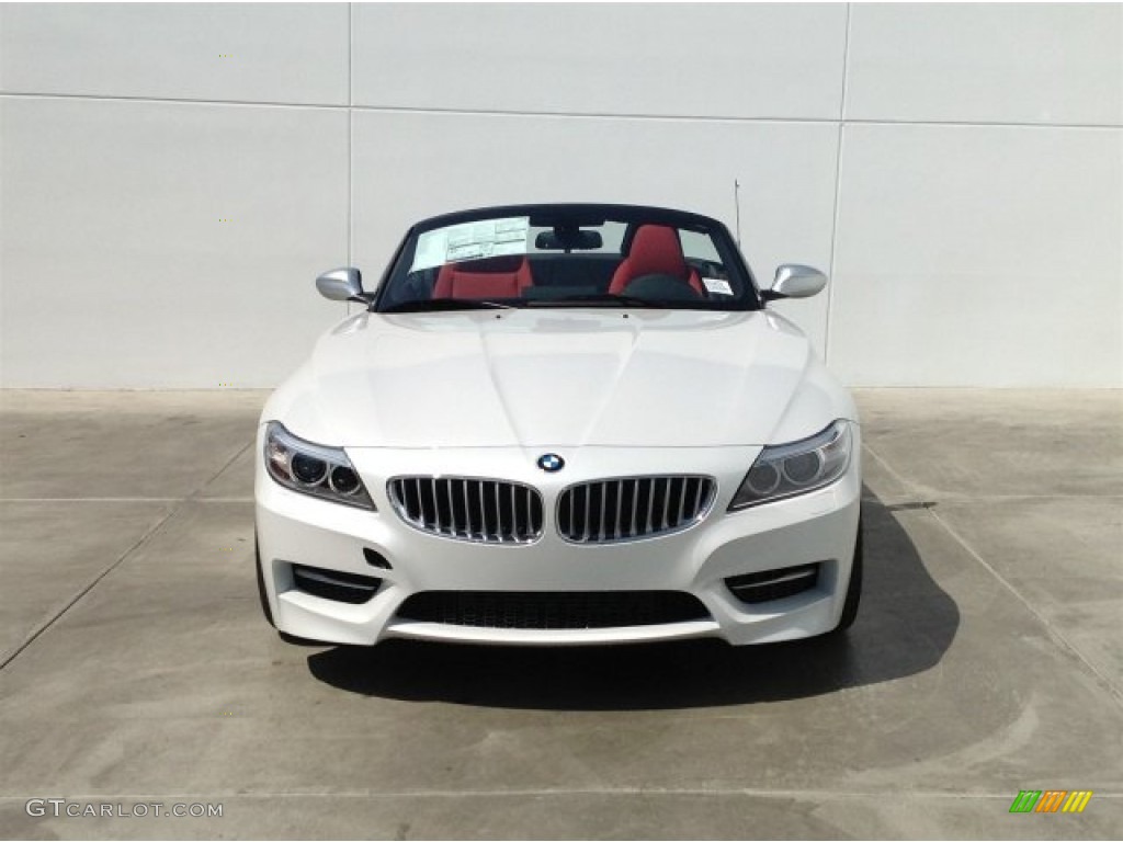2014 Z4 sDrive35is - Mineral White Metallic / Coral Red photo #3