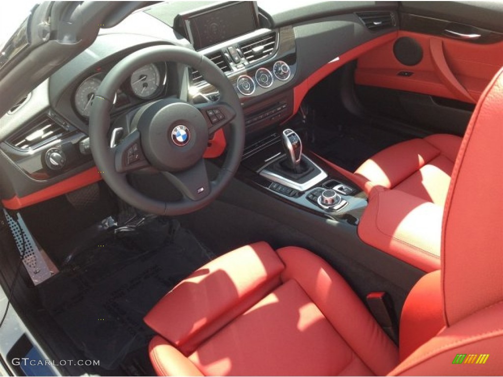 2014 Z4 sDrive35is - Mineral White Metallic / Coral Red photo #6