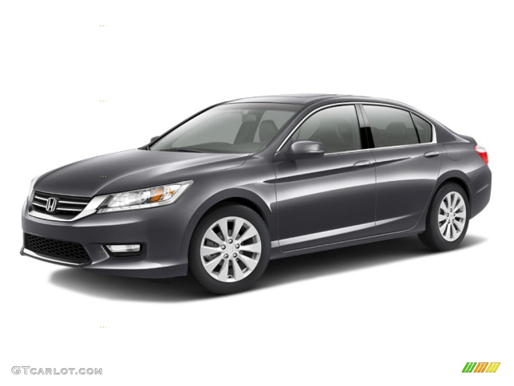 2014 Accord EX-L V6 Sedan - Modern Steel Metallic / Black photo #22